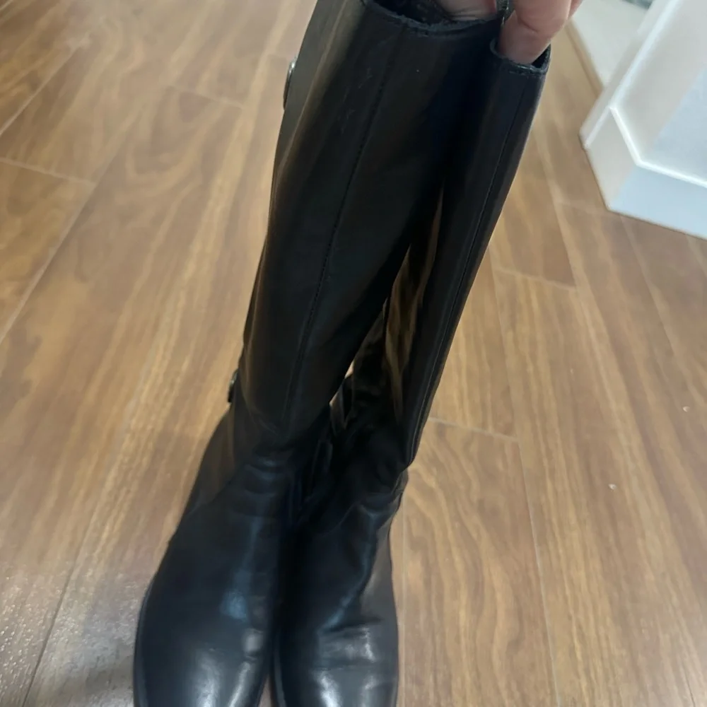 Waterproof Blondo Wide Calf Leather Under Knee Boots